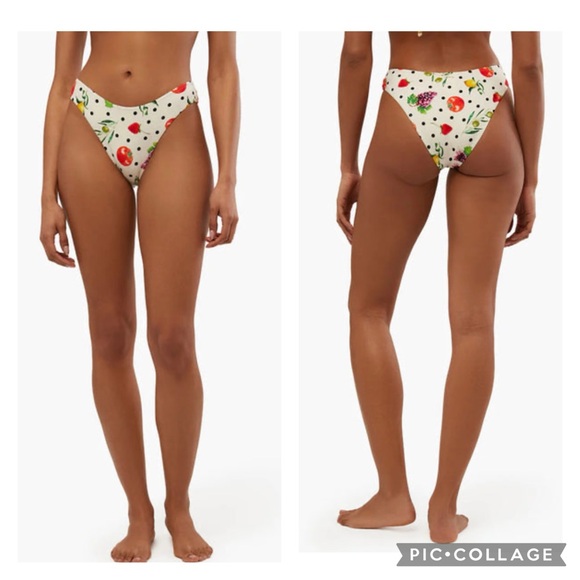 WEWOREWHAT CLASSIC SCOOP FRUITS BIKINI BOTTOM Size XS - Picture 2 of 10